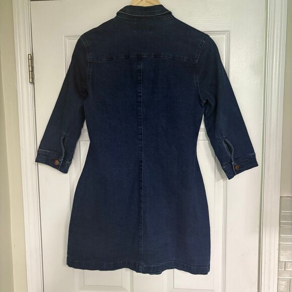 MINKPINK Denim Button Front Dress Size Medium - Picture 2 of 9